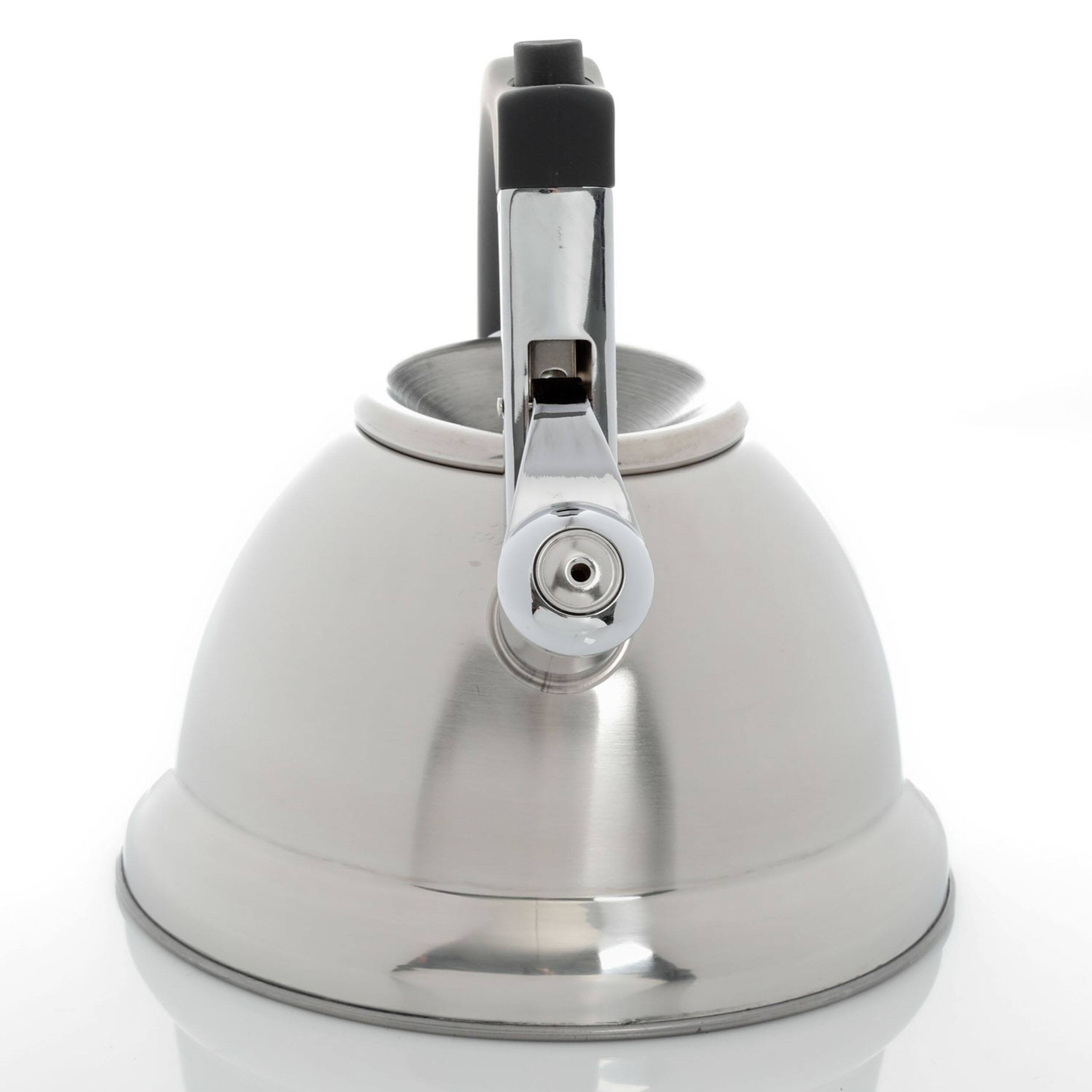 Alt View 3. Mr. Coffee - Mr Coffee Collinsbrook 2.4 Quart Stainless Steel Whistling Tea Kettle - Silver.