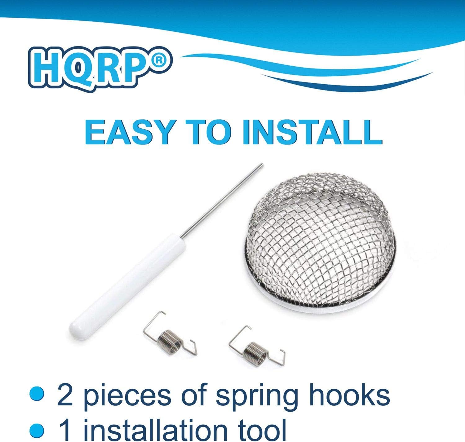 HQRP EASY TO INSTALL  
- 2 pieces of spring hooks  
- 1 installation tool
