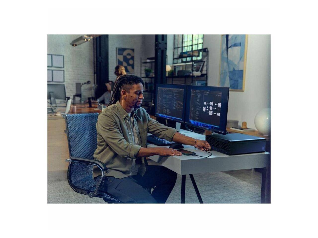 Alt View 2. HP - HP EliteDesk 8 G1i - Intel Core Ultra 5 235 - vPro - 16 GB - 512 GB SSD - Small Form Factor - Windows 11 Pro - Black.