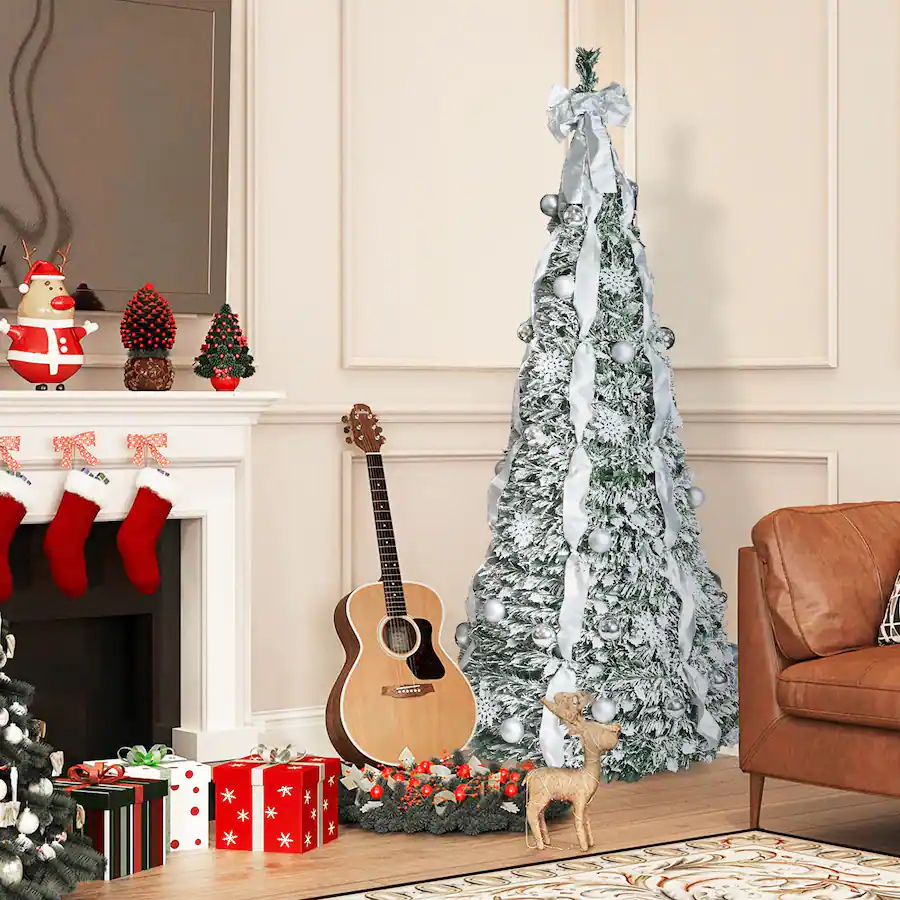 Simple Prosthetic Leg Jandcase 7Ft Prelit Pop Up Christmas Tree Decoration, Collapsible ...