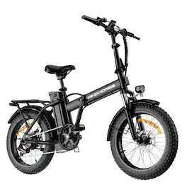 Windhorse - W4A 20" Fat Tire 7-Speed Foldable Electric Bike - 720W Motor - 48V 15.6Ah Removeable Battery, 40-70 Miles - 20 - Black