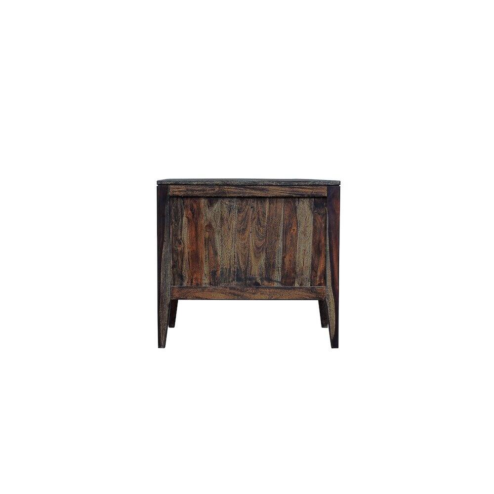 Alt View 4. Porter Designs - Fall River Solid Sheesham Wood Nightstand, Gray - Gray.