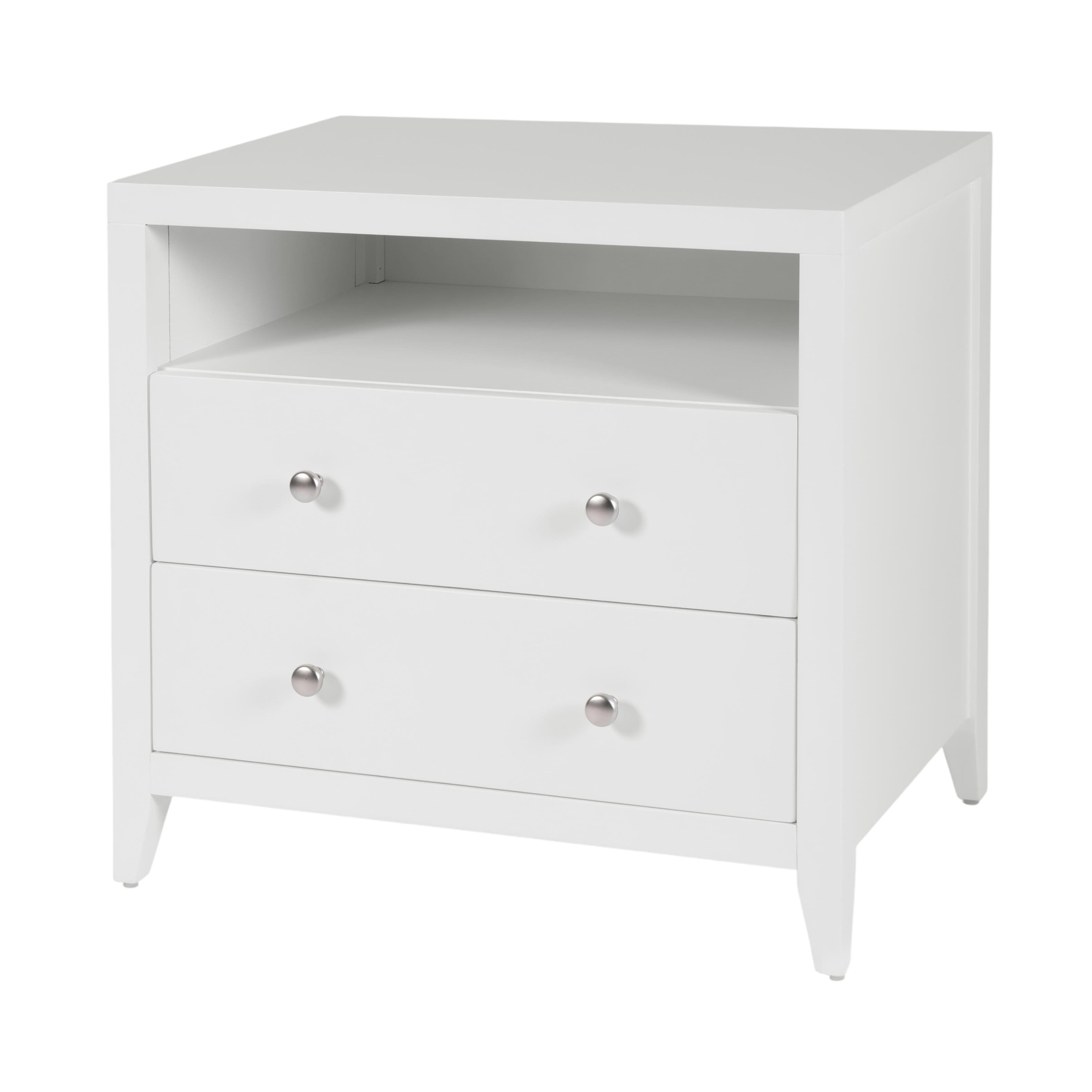 Butler Specialty - Dana 28 in. W Rectangular Wood 2 Drawer Nightstand with Top Shelf - White price history on PriceWatchPro