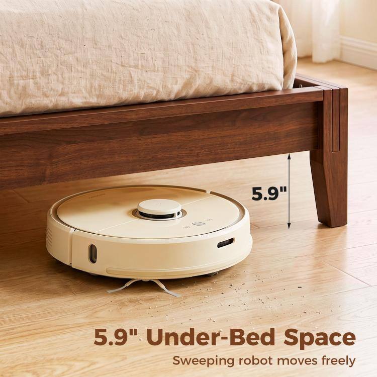 5.9" Under-Bed Space  
Sweeping robot moves freely