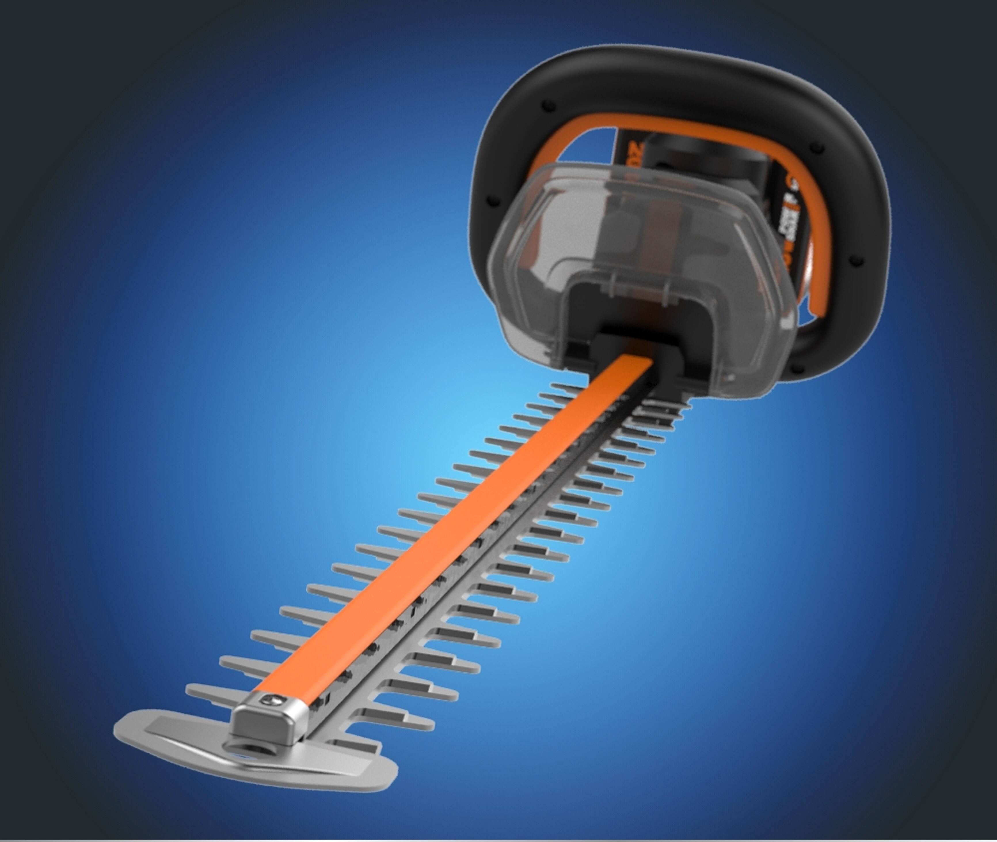 Alt View 12. WORX - 40V 24" Cordless Hedge Trimmer (2 x 2.0 Ah Batteries & 1 x Charger) - Black.