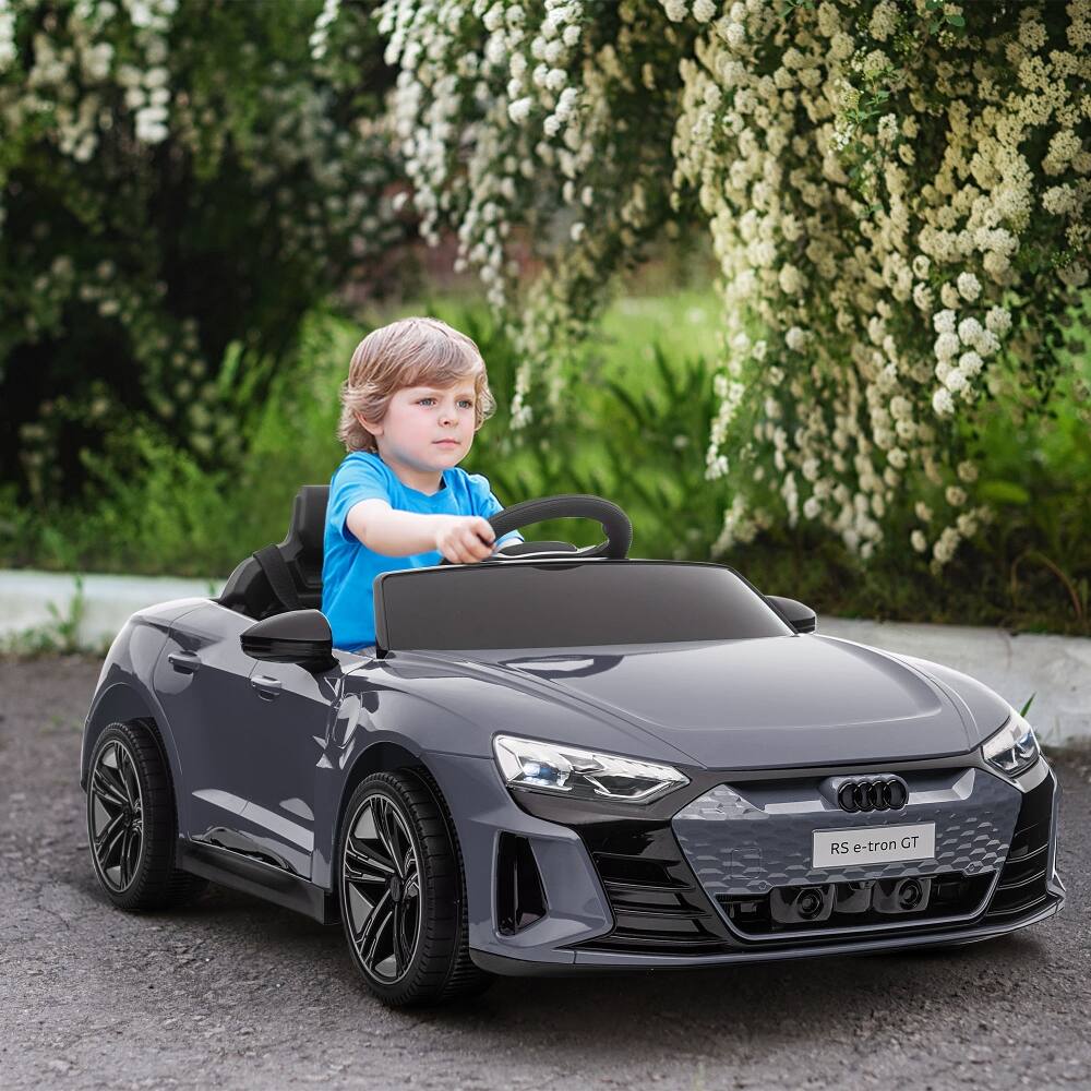 Alt View 4. Ropilly - Ropilly 12V Licensed Audi RS E-tron GT Kids Electric Car with Remote Control, Gray.