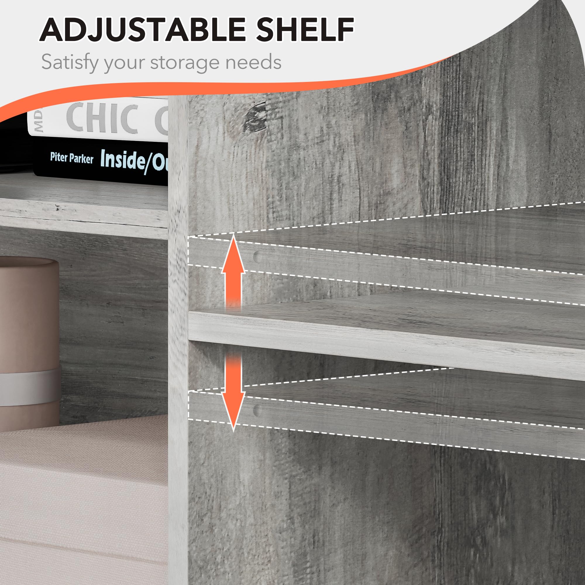 ADJUSTABLE SHELF  
Satisfy your storage needs  

CHIC C  
Peter Parker Inside/Out