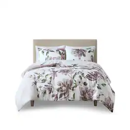 Gracie Mills - Mckay Floral Elegance: Comforter and Sheet Ensemble - Mauve