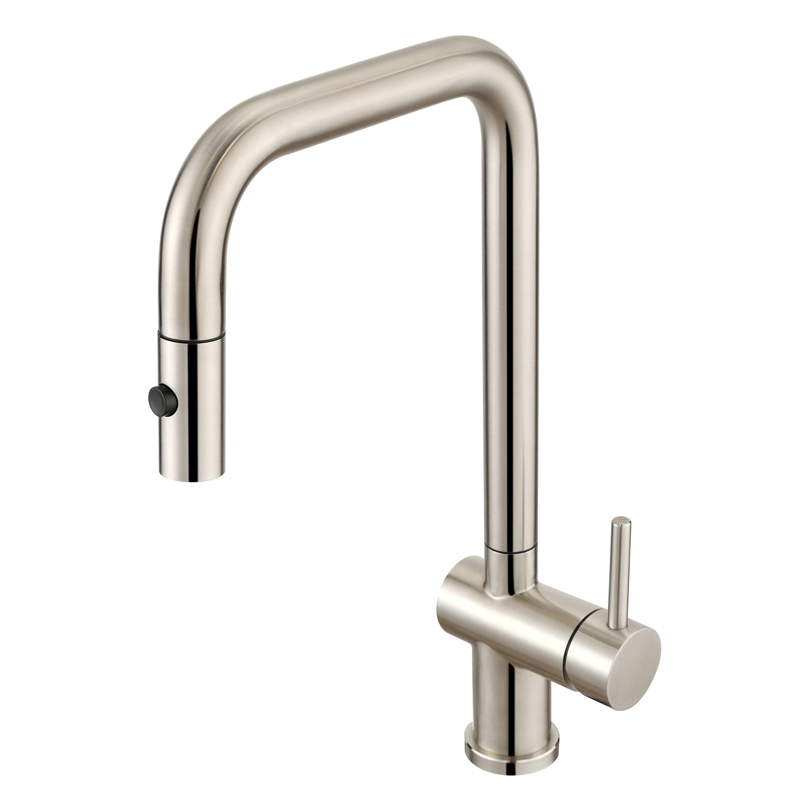 Front. Bothwa Home - Rivermark 15.7 - Inch Kitchen Faucet - Brushed Nickel.