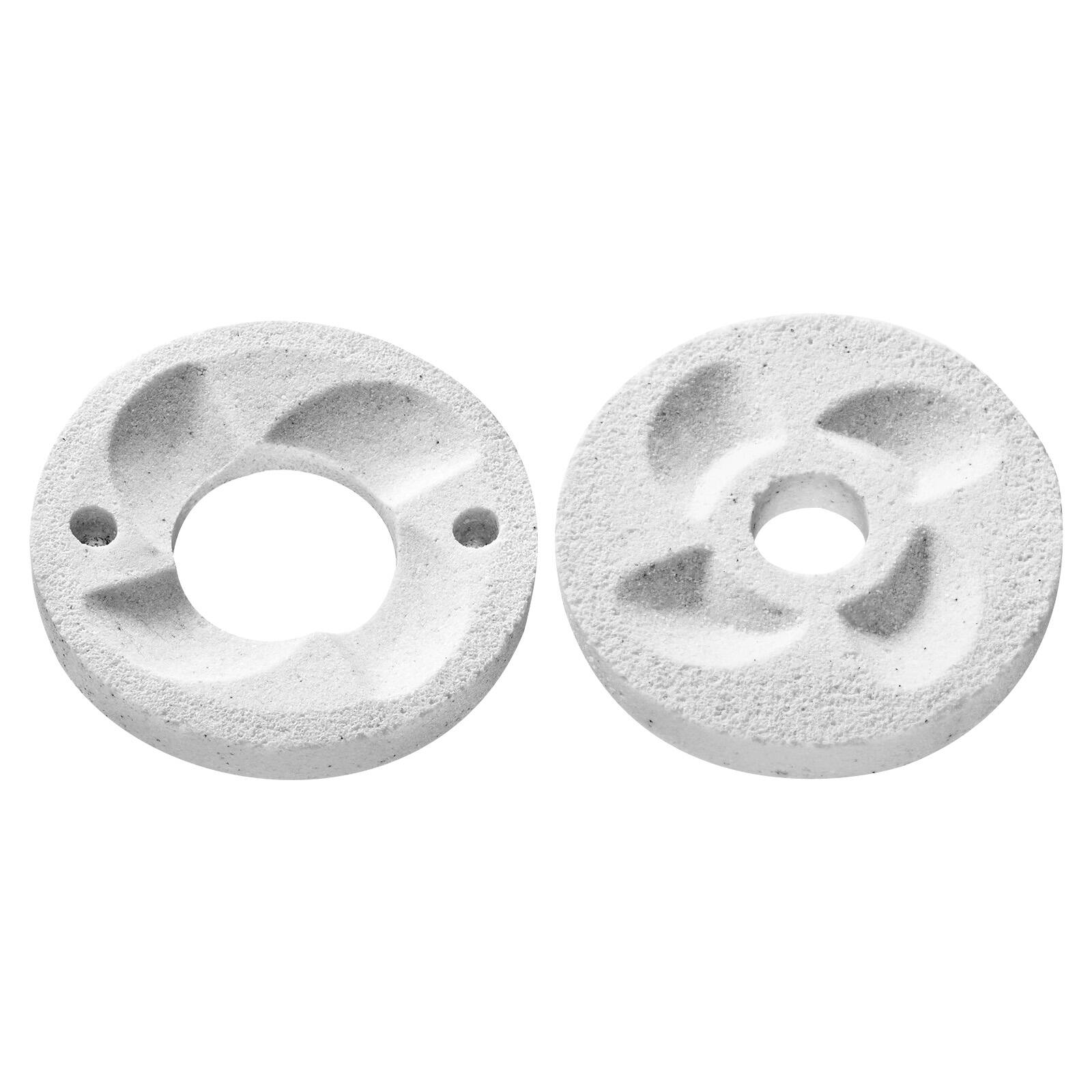 Alt View 5. VEVOR - VEVOR 2PCS Grinding Sheets for Electric Grain Mill Grinder, Marble Dry & Wet Grinding Discs, Replacement Grinding Plates - White.