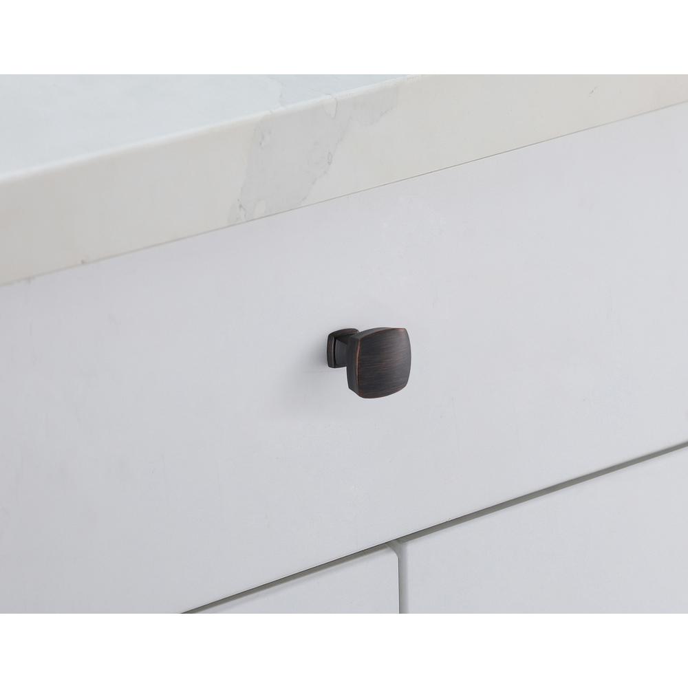 Alt View 1. Elegant Decor - Irvin 1.3" Oil-rubbed Bronze Square Knob Multipack (Set of 10) - Oil-Rubbed Bronze.