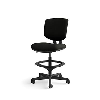 Alt View 4. HON - Volt SofThread Leather Drafting Chair - Black.