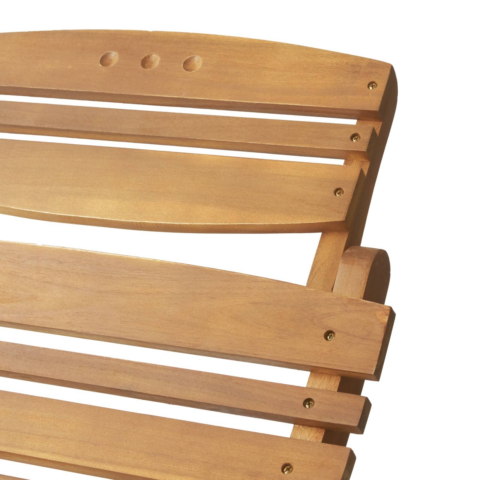 Alt View 9. Ecooso - Foldable Acacia Wood Outdoor Chaise Lounge with Slatted Design, Built-In Handle, and Weather-Resistant Construction - Brown.