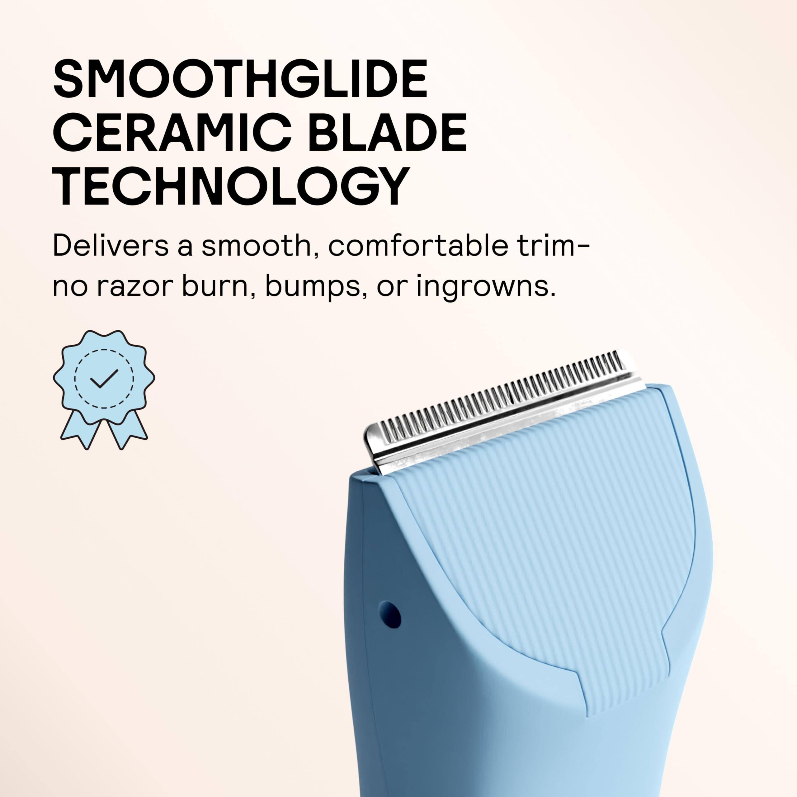 SMOOTHGLIDE CERAMIC BLADE TECHNOLOGY  
Delivers a smooth, comfortable trim—no razor burn, bumps, or ingrowns.