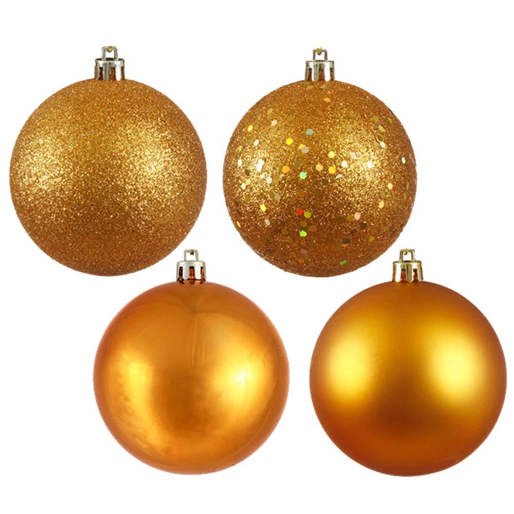Front. Vickerman - Vickerman 6" Antique Gold 4-Finish Ball Drilled 4 per Bag - Antique Gold.