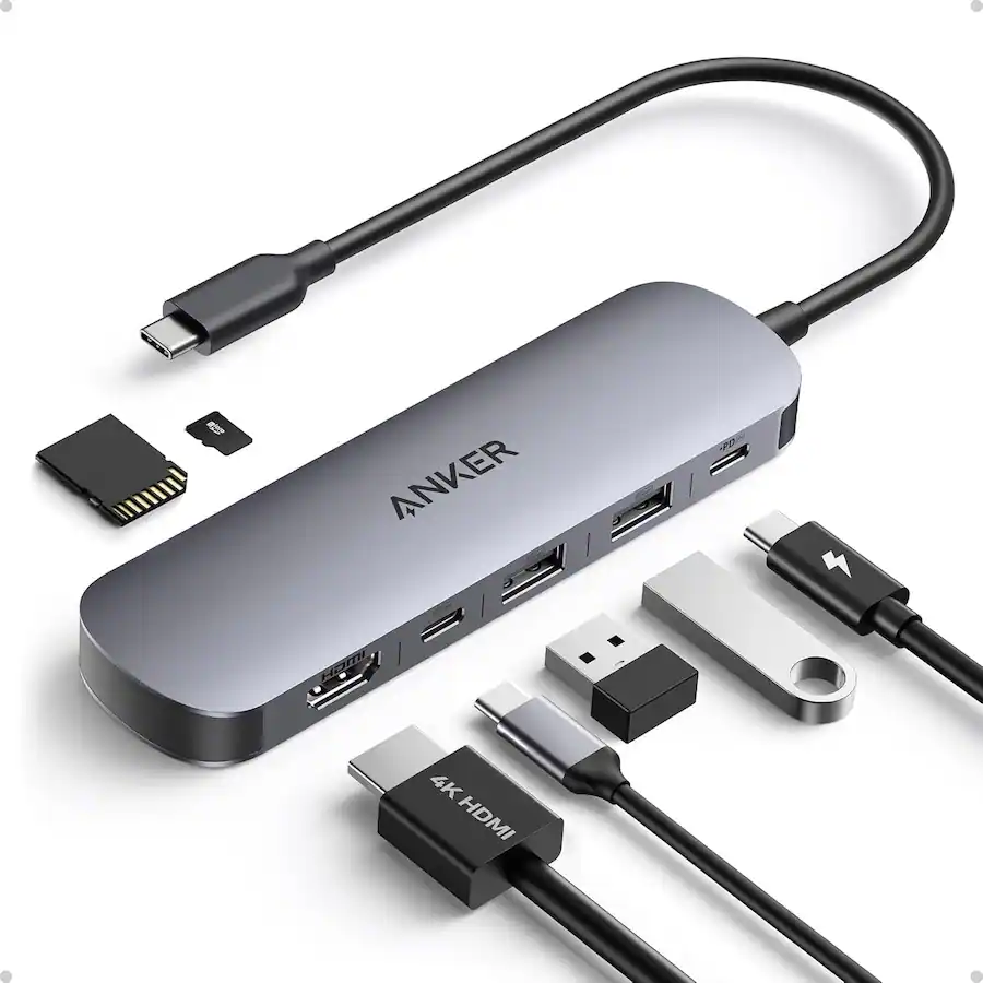 Anker USB C Hub, in Multi Port USB Adapter for Laptops, 4K