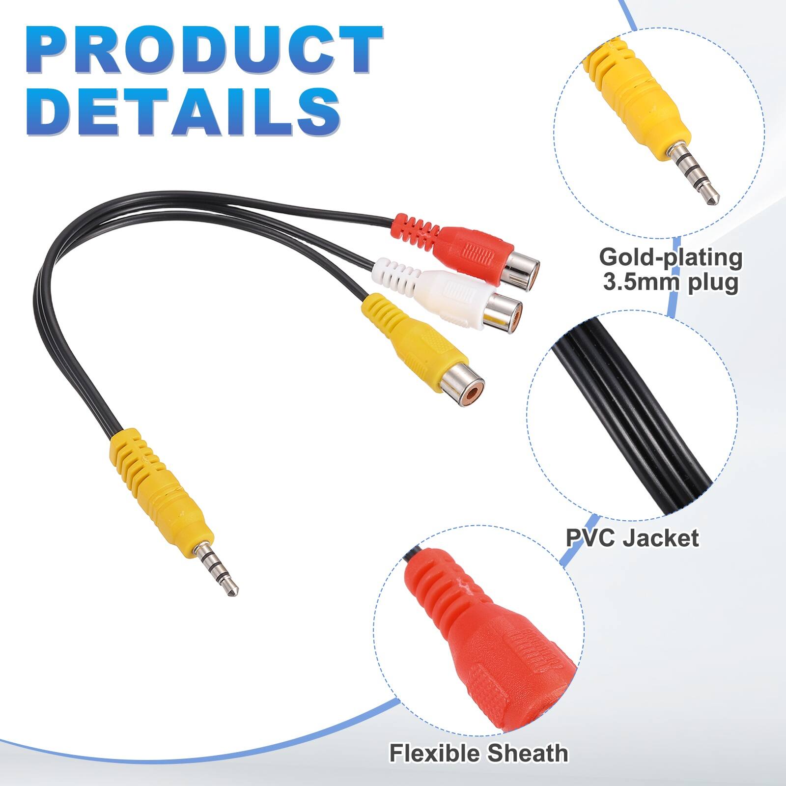 PRODUCT DETAILS

- Gold-plating 3.5mm plug
- PVC Jacket
- Flexible Sheath