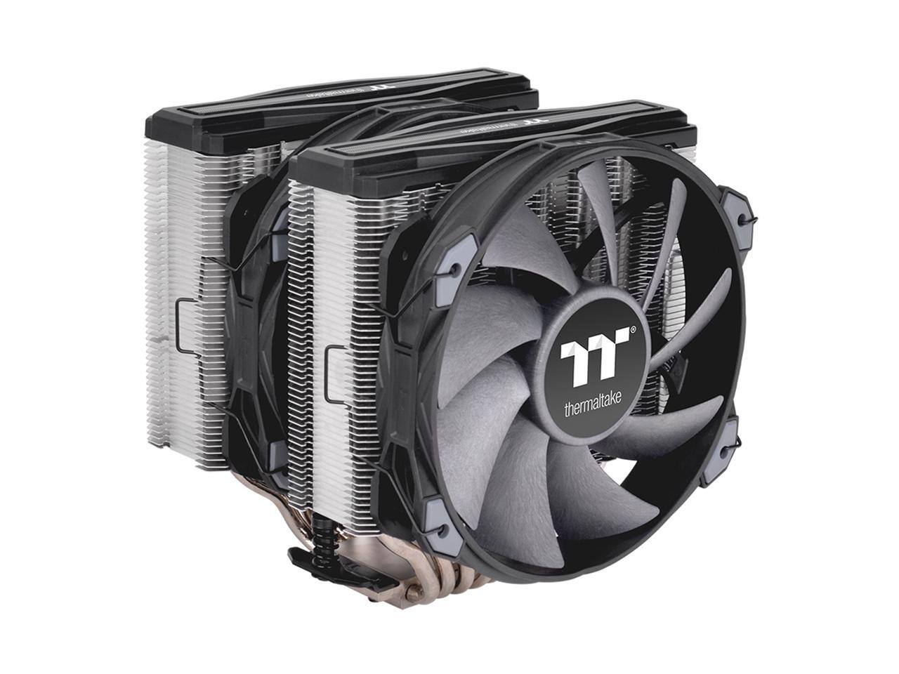 Front. Thermaltake - CLP110CA14GMA TOUGHAIR 710 Dual-Tower CPU Air Cooler - Intel/AMD - Black.