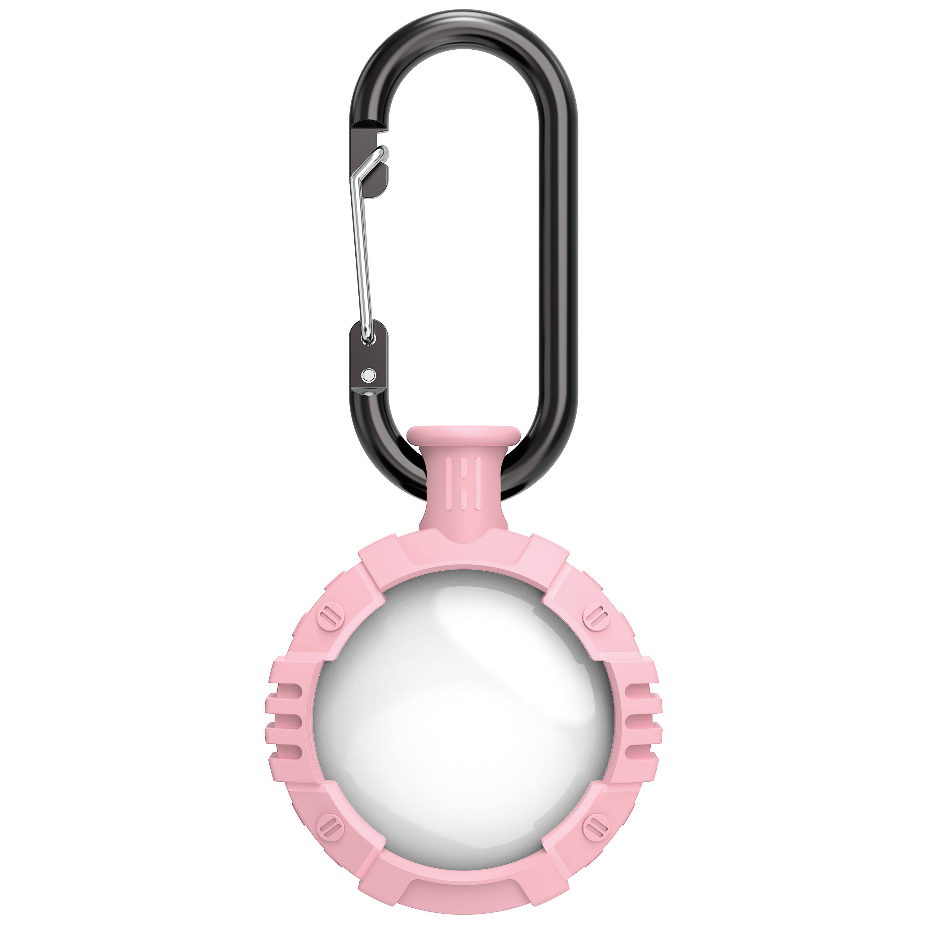 Alt View 1. Vena - For Apple AirTag Holder, AirTag Keychain Round TPU, AirTag Case Cover For Pet Dog Cat Collar Luggage, Pink - Pink.