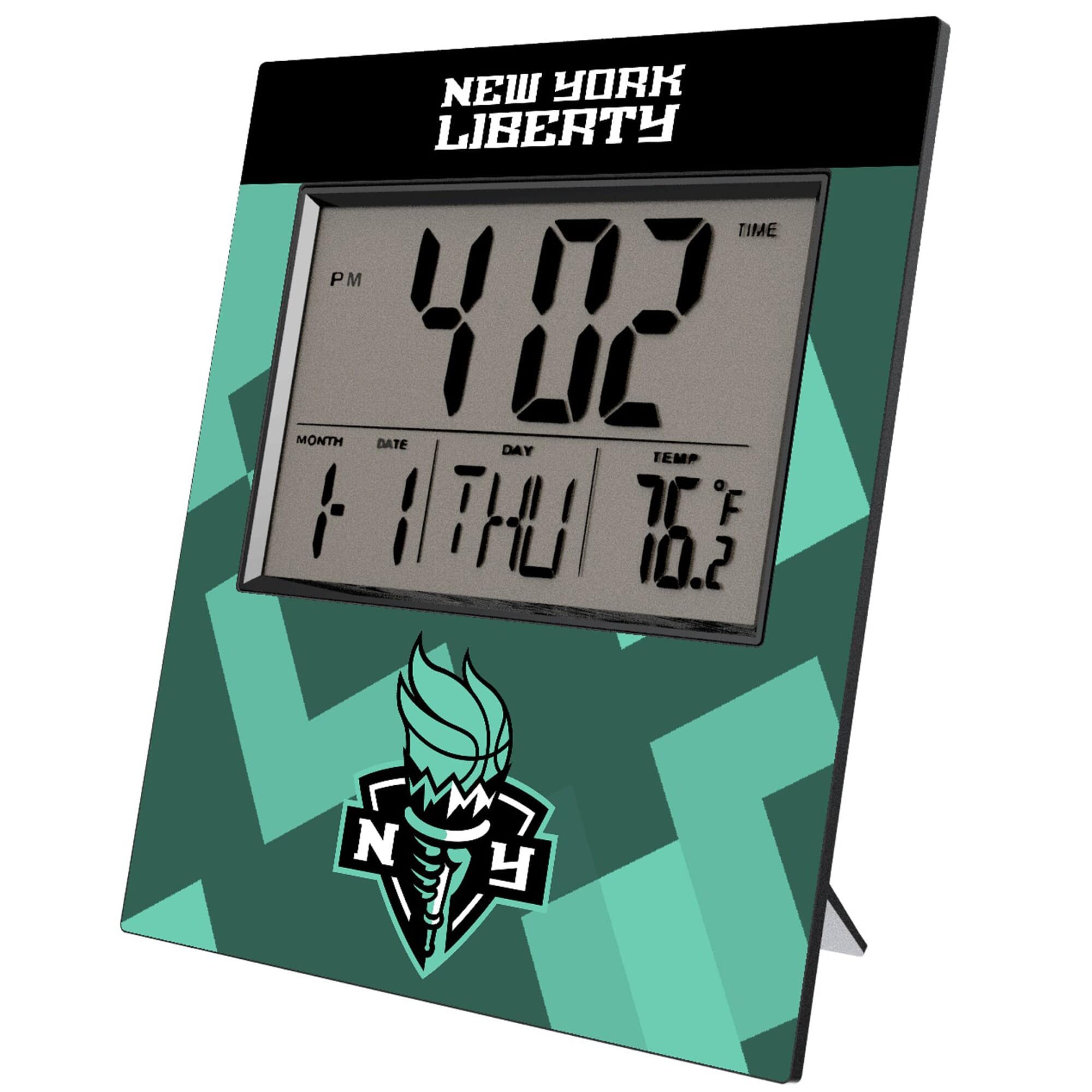 Keyscaper - New York Liberty Color Block Digital Desk Clock - Multicolor