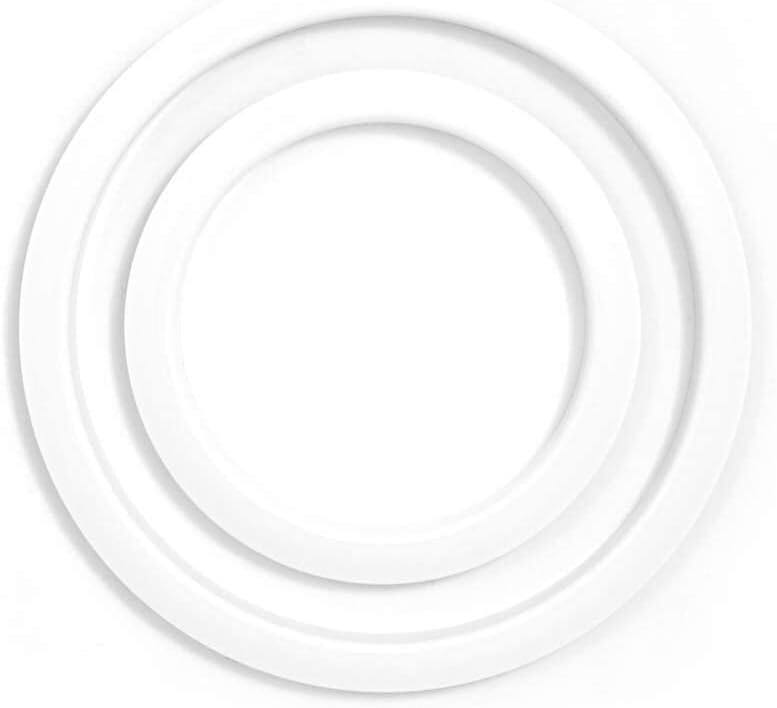 Front. Gibraltar Hardware - 6" Port Hole Protector Rings, Two-Piece Snap-On Design for Bass Drum Head Protection.