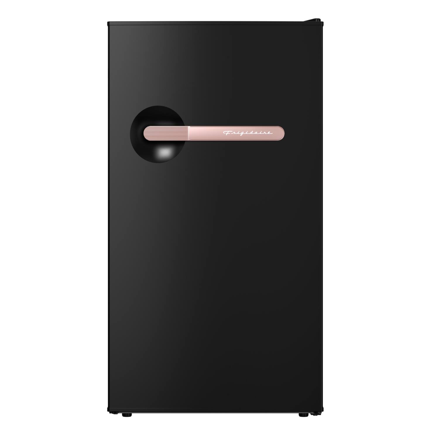 Back. Frigidaire - 3.2 Cu Ft Retro Bar Refrigerator, Side Bottle Opener - Rose Gold/Black.