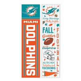 Evergreen Enterprises - Miami Dolphins 47" Double Sided Fall Leaner Fan Sign - Multicolor