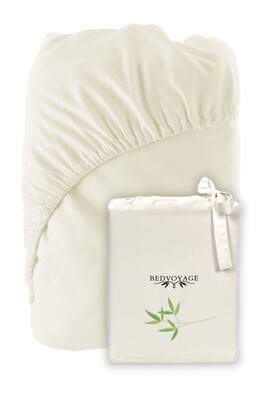 BedVoyage - Luxury 100% viscose from Bamboo Fitted Sheet - Ivory