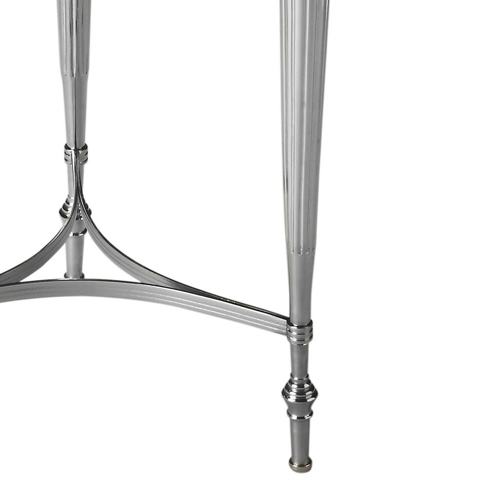 Alt View 2. Butler Specialty - Ciara 16.25 in. W Round Glass and Metal Side Table - Multi-Color.