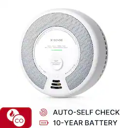 X-SENSE - 10-Year Battery Smoke and CO Alarm with Photoelectric Sensor and LED Light 1 Pack