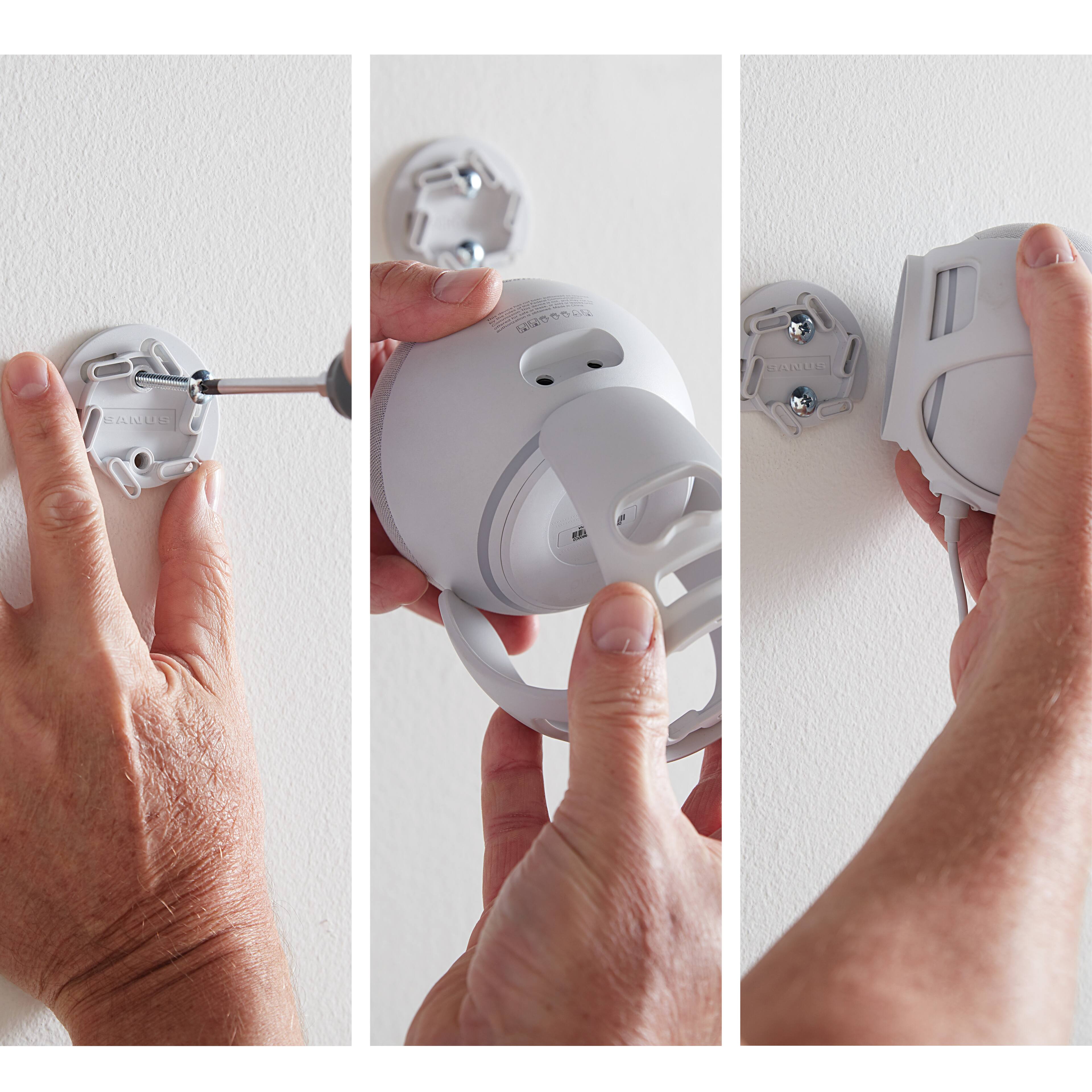 Alt View 13. Sanus - Wall Mount Designed for Amazon Echo Dot (4th Gen) - White.