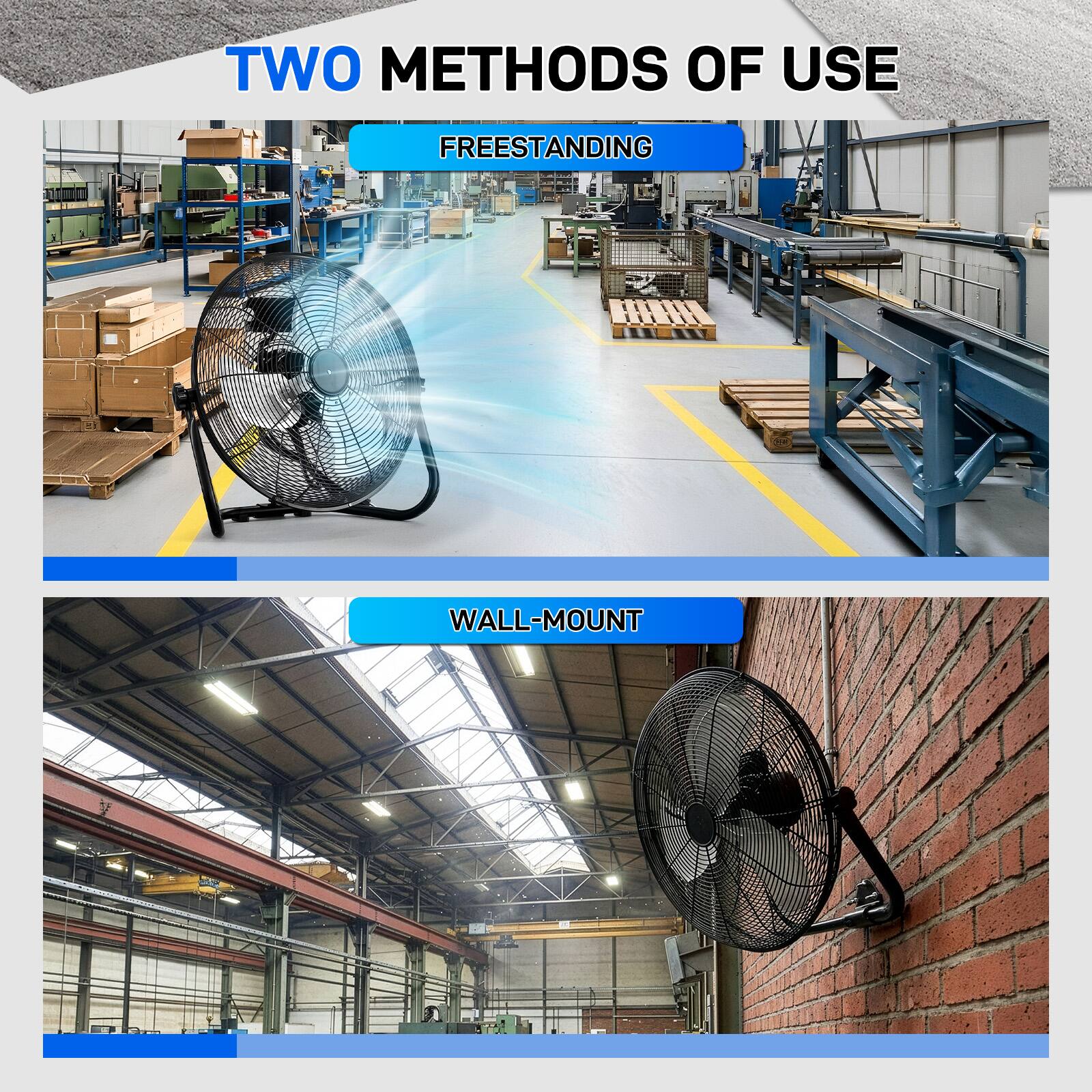 TWO METHODS OF USE

FREESTANDING

WALL-MOUNT