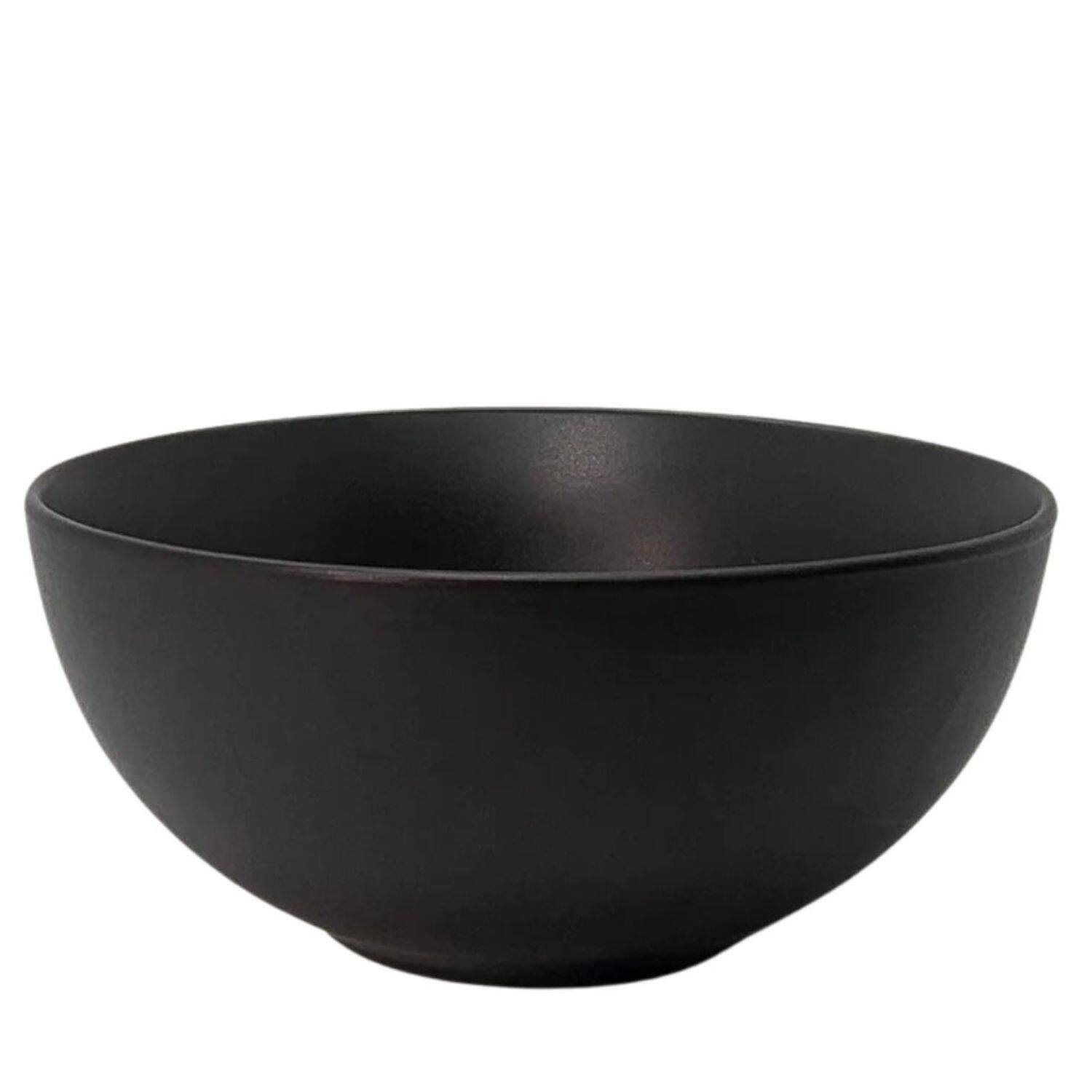 Angle. Zulay Kitchen - Zulay Kitchen Contour Bowl - Set of 4 - Black.