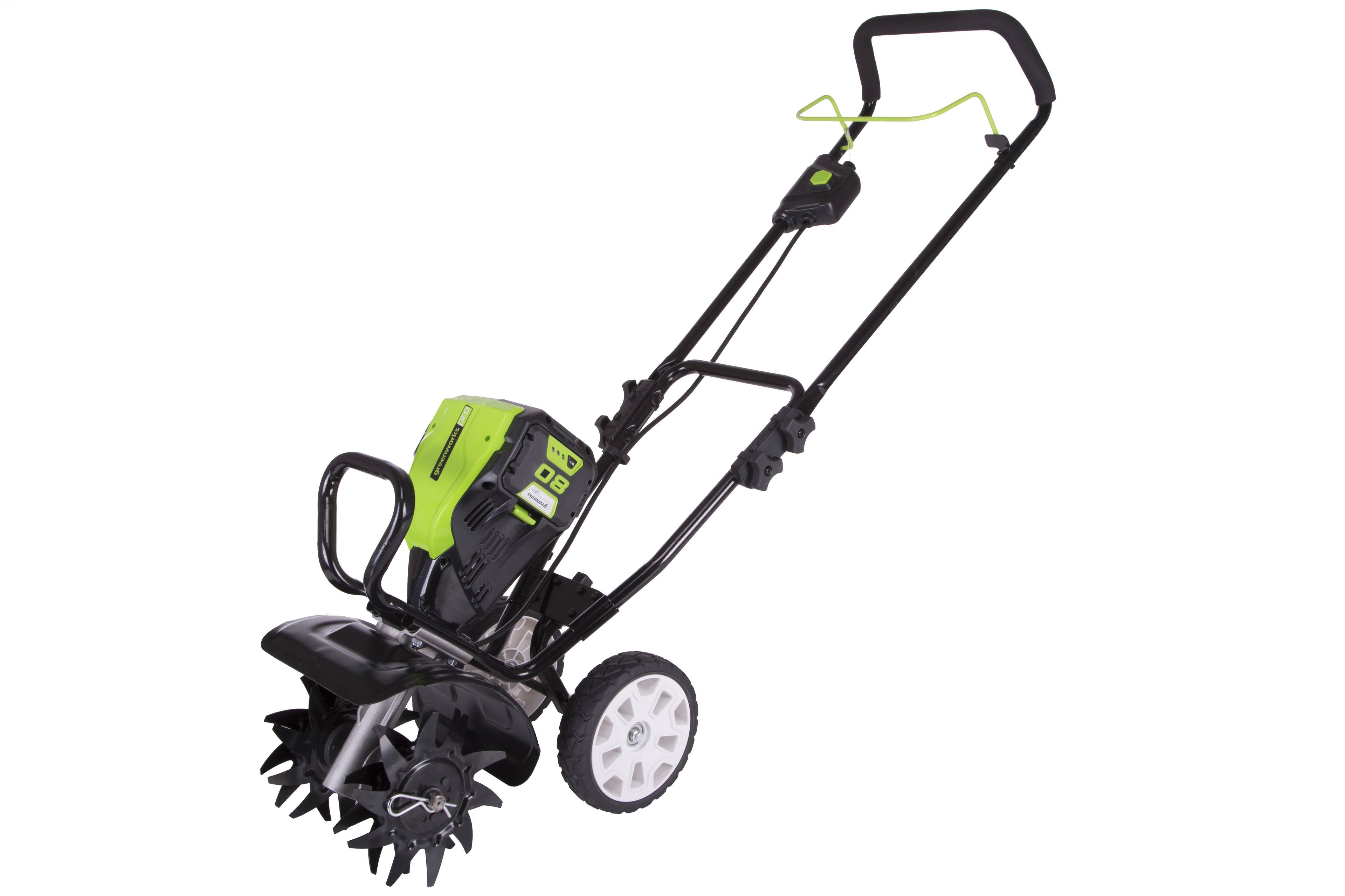 Alt View 12. Greenworks - 80V 10 in. Cultivator (Battery and charger not included) - Green.