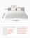- **Item Model Number:** SYSH-BCCQ01
- **Main Material:** 100% Cotton
- **Set Includes:** 1 Duvet Cover + 2 Pillow Shams
- **Net Weight:** 3.42 lbs/1.55 kg
- **Duvet Cover Dimensions:** 90 x 90 in/2290 x 2290 mm
- **Pillow Sham Dimensions:** 20 x 26 in/508 x 660 mm
- **Closure Type:** Double Zipper
- **Fixing Method:** 6 Corner Ties
- **Fabric Density:** 200TC
- **Color:** White