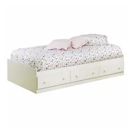 Hivvago - Twin size Platform Bed with 3 Storage Drawers - White