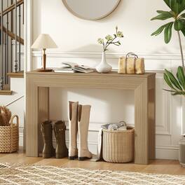Homcom - Console Table, 47" Narrow Entryway Table - Natural Wood