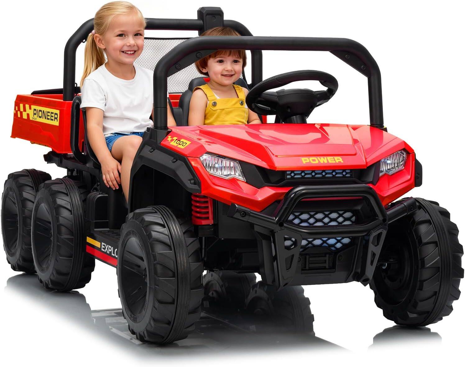 Electrodes Masters - 24V 2 Seater Ride on Dump Truck, 4WD Electric Car with Remote Control, Dump Bed, 3 Speed Modes, Music Player price history on PriceWatchPro