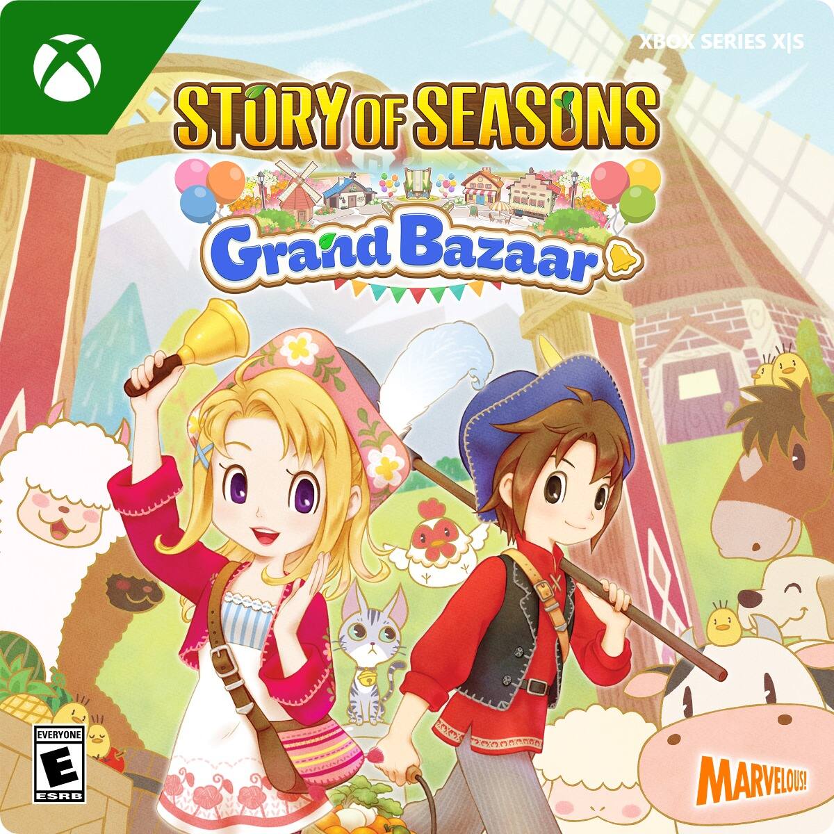 XBOX SERIES X|S  
STORY OF SEASONS  
Grand Bazaar  
EVERYONE E  
ESRB  
MARVELOUS! - E (Everyone)
