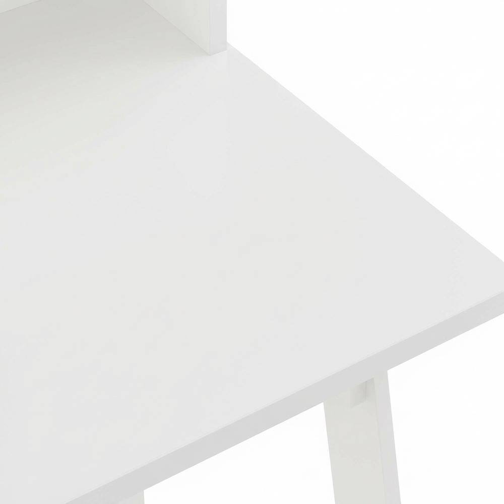 Alt View 1. BisonOffice - White Furinno A Frame Computer Desk with Sleek Design and Durable Construction - White.