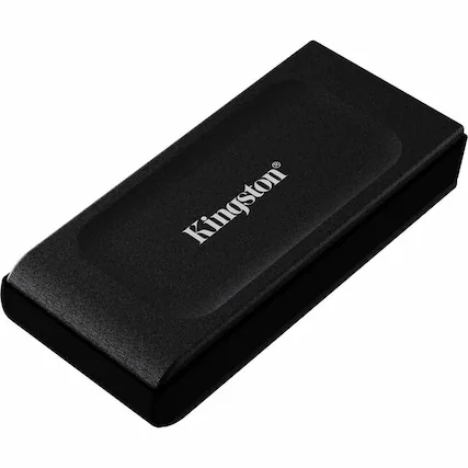 Front. Kingston - Kingston XS1000 1 TB Portable Solid State Drive - External - USB 3.2 (Gen 2) - 1050 MB/s Maximum Read Transfer Rate.