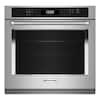 Front. KitchenAid - 30" Built-In Single Electric Convection Wall Oven with Air Fry Mode - Stainless Steel.