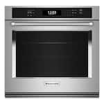 KitchenAid - 30" Built-In Single Electric Convection Wall Oven with Air Fry Mode - Stainless Steel