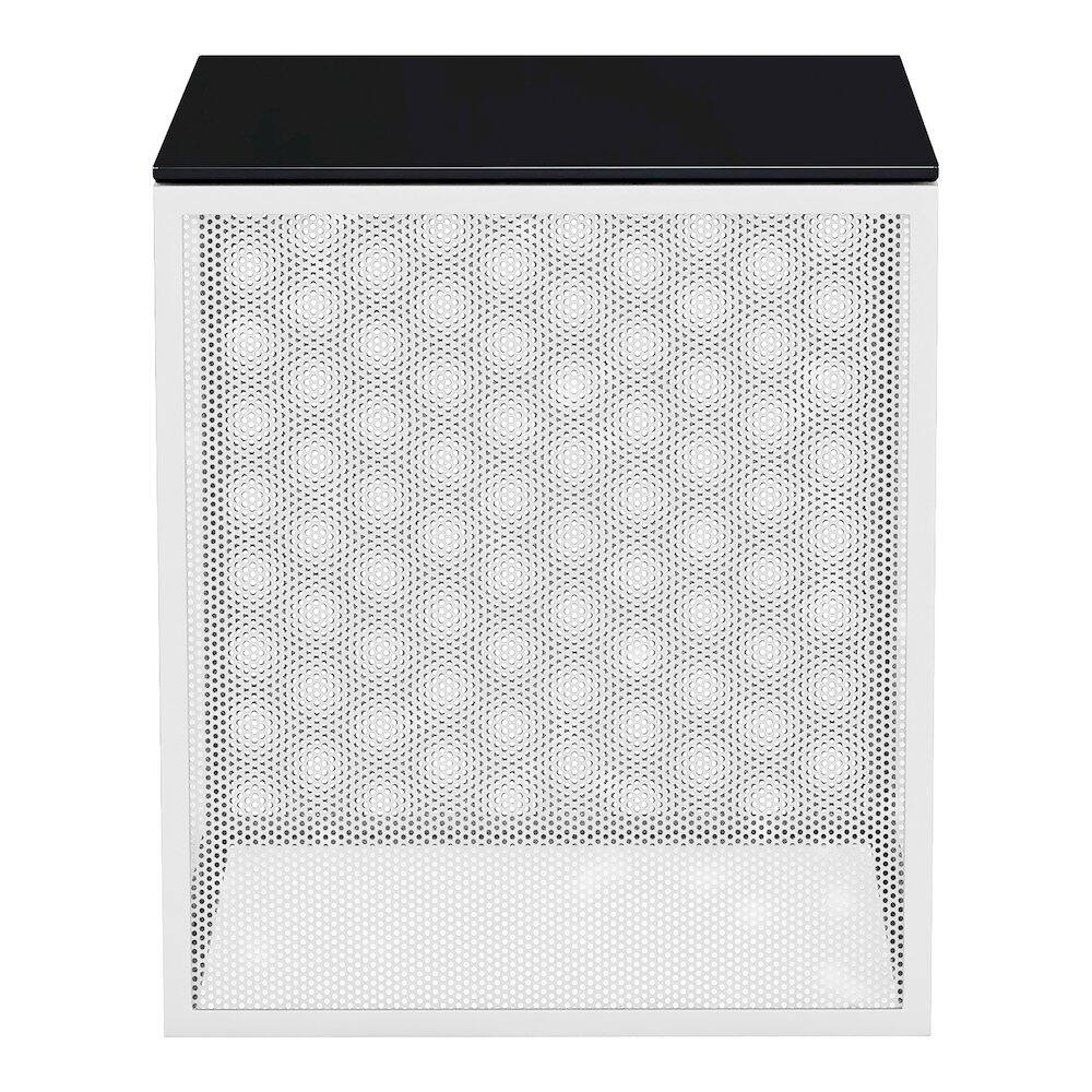 Alt View 1. Furniture of America - Kelforia Contemporary Glass Top Side Table - White.