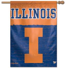 WinCraft - Illinois Fighting Illini 28" x 40" College Vault Single-Sided Vertical Banner - Multicolor