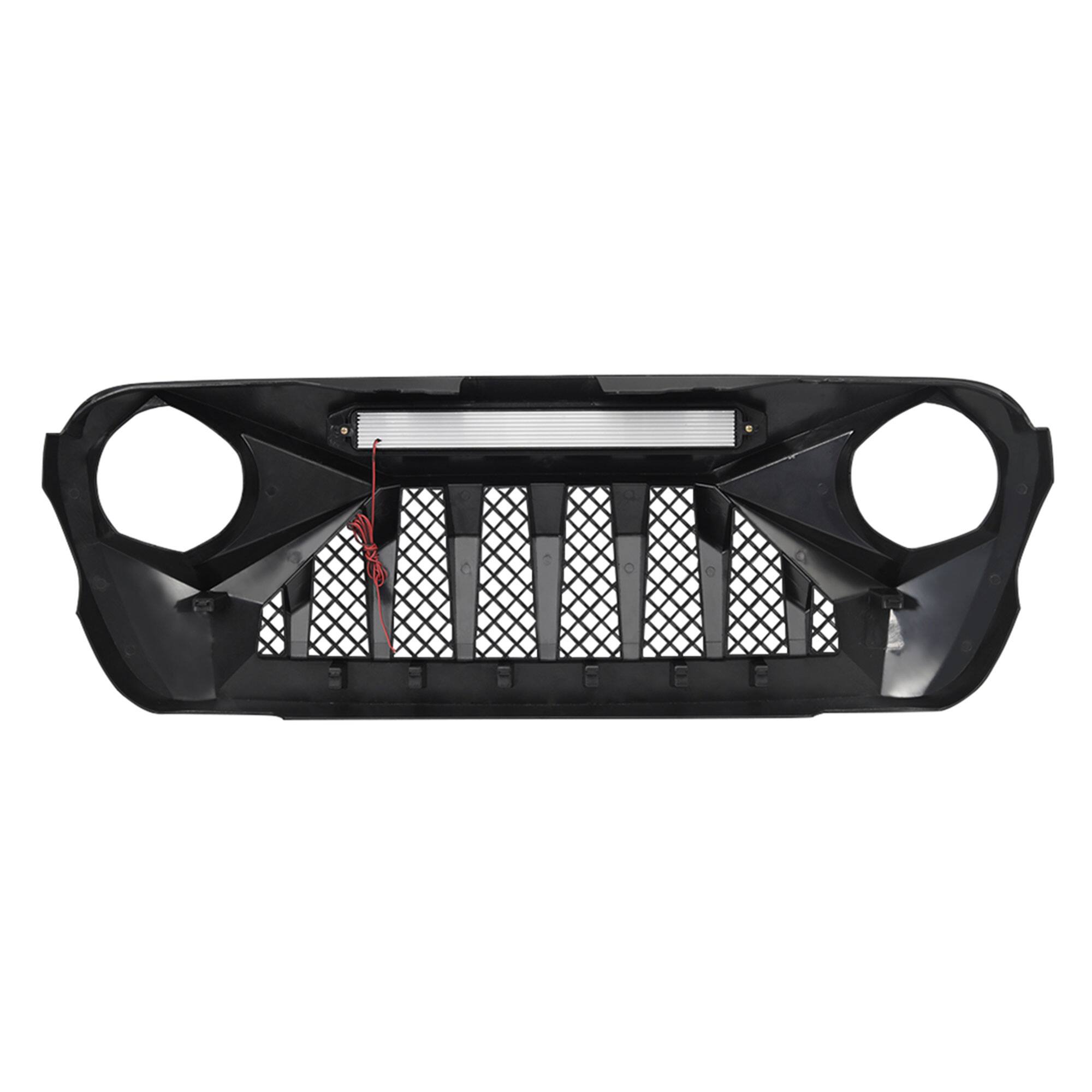 Alt View 5. AMERICAN MODIFIED - AMERICAN MODIFIED Demon Grille Compatible with 18-21 Wrangler JL & Gladiator JT - Matte Black.