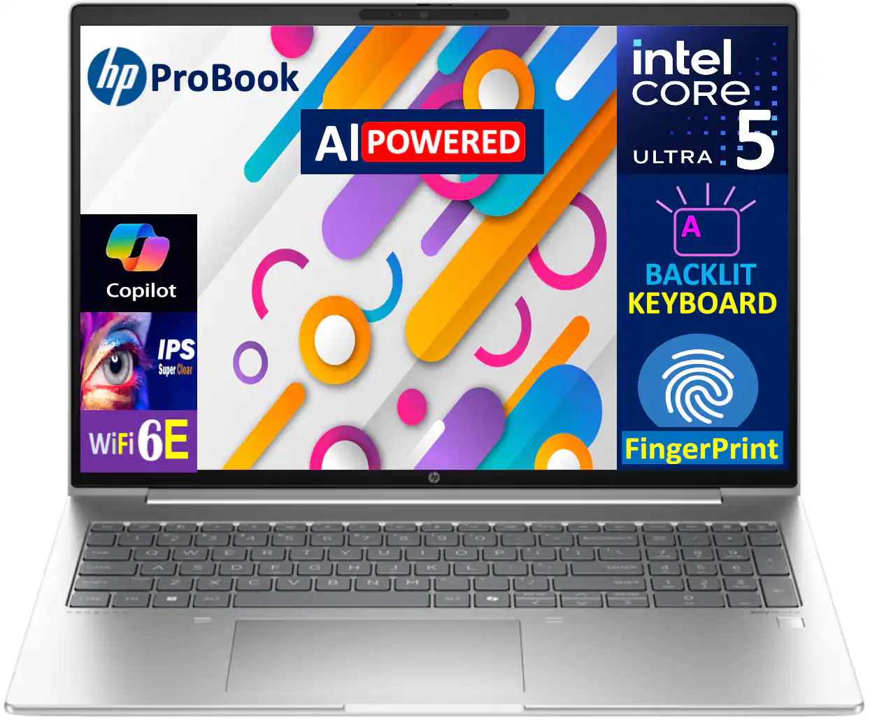 HP - Probook 460 A38BGET Laptop, Ultra 5 125U, 32GB, 1TB SSD, 16.0 (1920x1200), Win 11 Pro - Silver