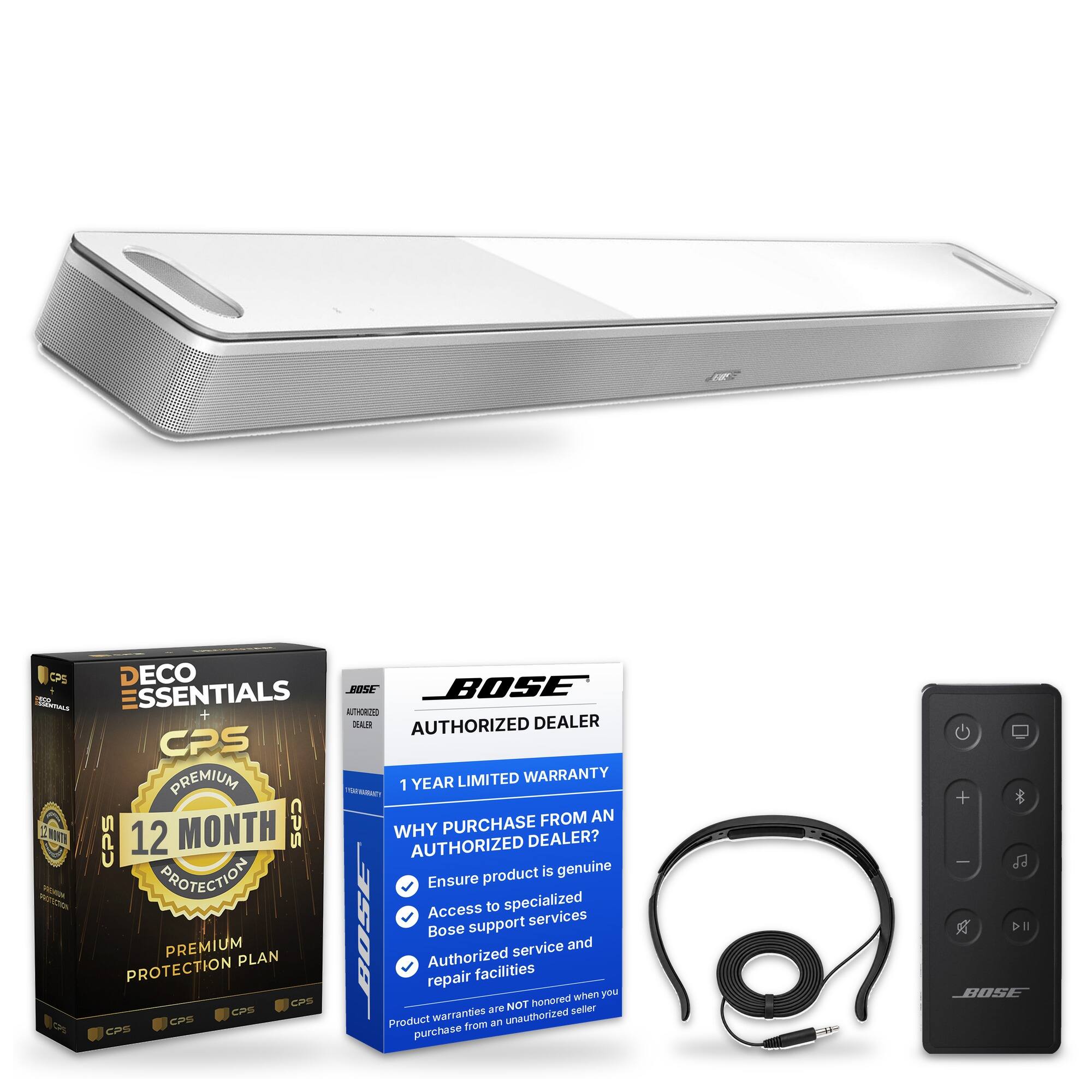 CPS DECO BOSE BOSE RISCO ZAUTHOBE ESSENTIALS UTHORIZED DEALER AUTHORIZED DEALER CPS PREMIUM 1 YEAR LIMITED WARRANTY FROM AN CPS 12 MONTH CPS WHY AUTHORIZED PURCHASE DEALER? FROECTION Ensure product is genuine Access to specialized support services BOSE Bose PREMIUM service and PROTECTION PLAN Authorized facilities repair when you CPS are NOT honored CPS warranties unauthorized seller CPS Product from an CPS CPS purchase

- II BOSE