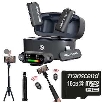 HOLLYLAND LARK MAX 2 Wireless Mic Cameras & Mobile + 16GB MicroSD HOLLYLAND LARK MAX 2 Wireless Mic Cameras & Mobile + 16GB MicroSD