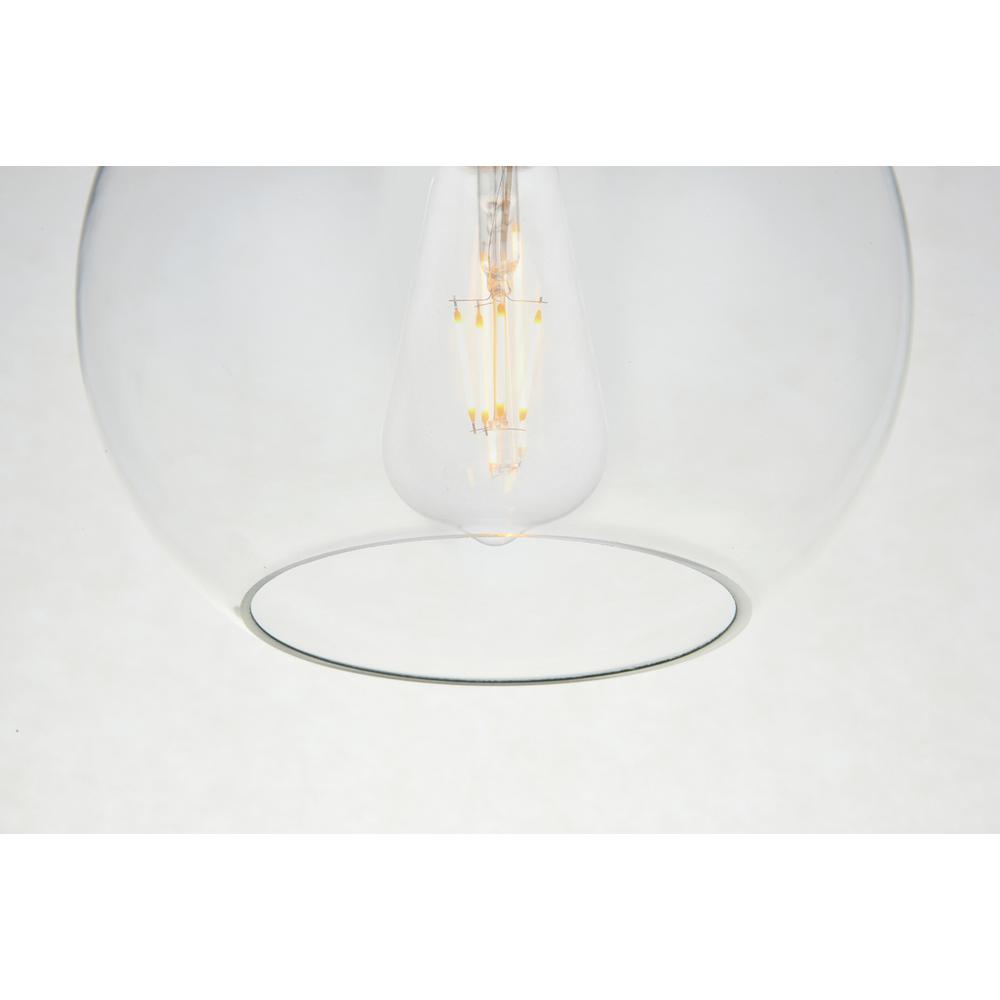 Back. Living District - Baxter 1 Light Chrome Flush Mount With Clear Glass - Chrome And Clear.